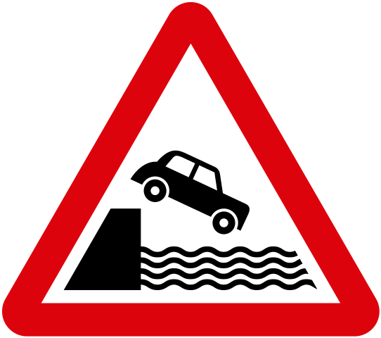 :Vienna_Convention_road_sign_Aa_6_V1_UNPROTECTED_QUAY_OR_RIVER_BANK: